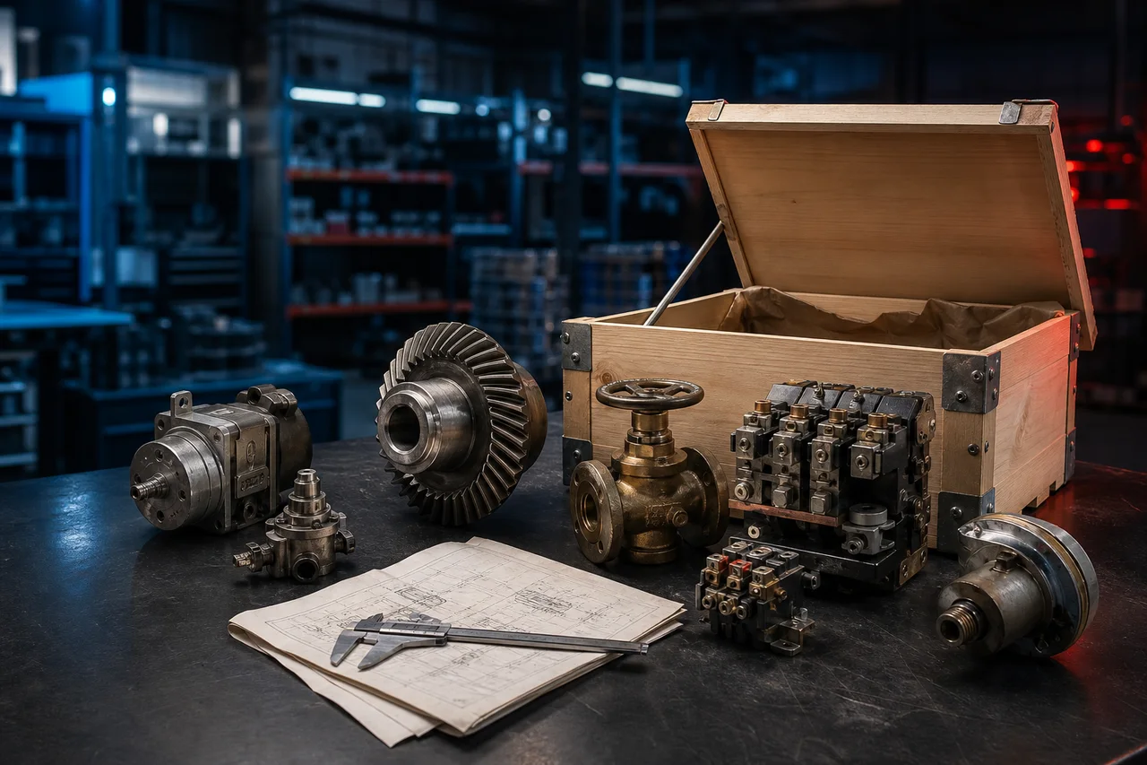 Industrial spare parts and a requirement drawing