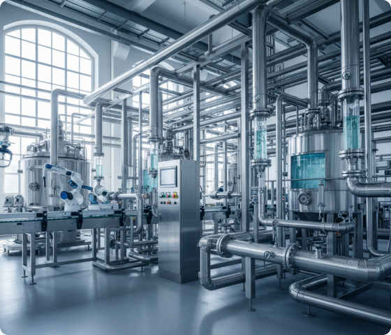 Industrial processing and pipework installation
